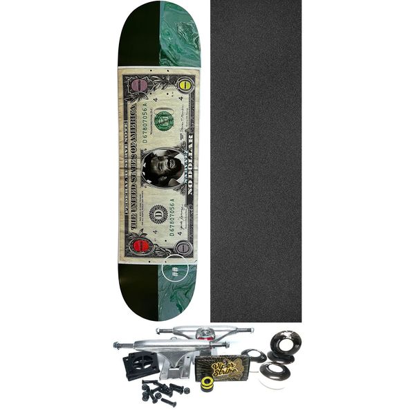ScumCo & Sons Josh Narvaez No Dollar Skateboard Deck - 8" x 32" - Complete Skateboard Bundle